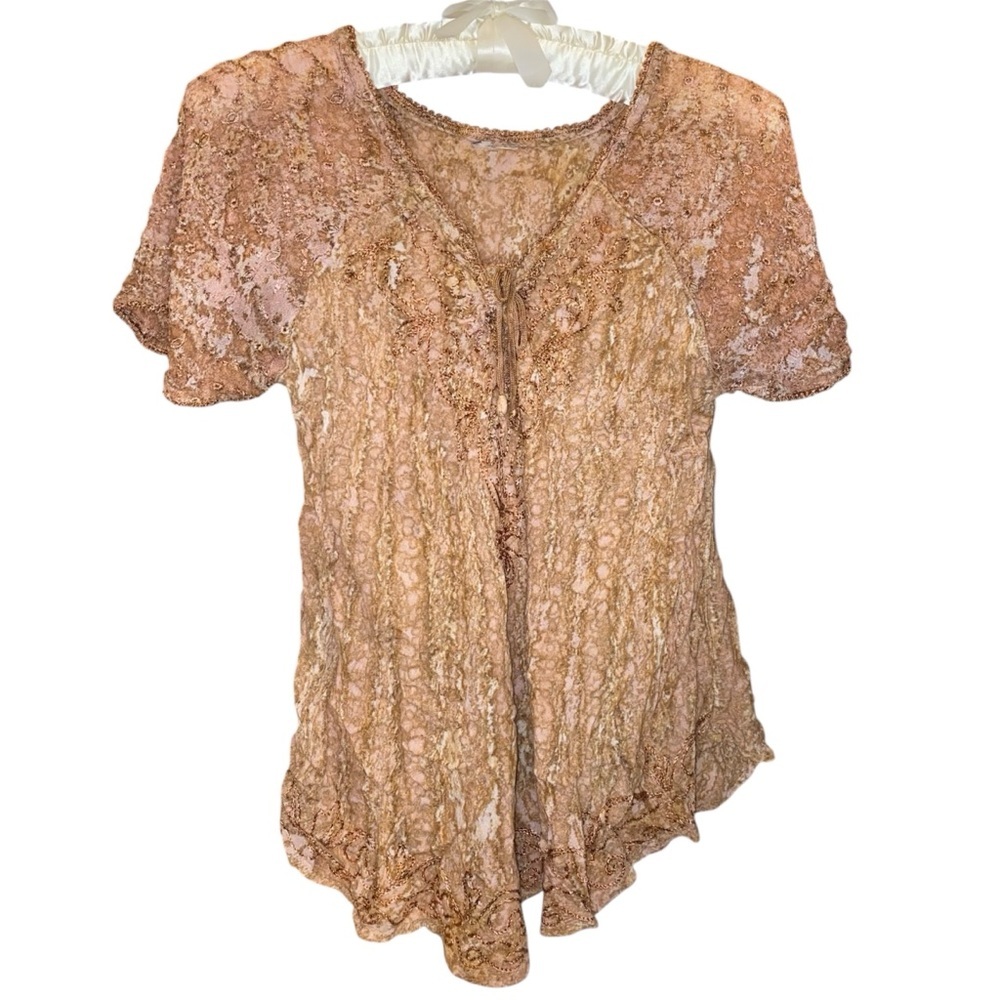 Y2K Boho Embroidered Top
